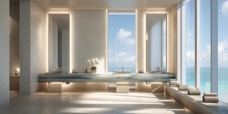 Quartzite bathroom vanity countertops