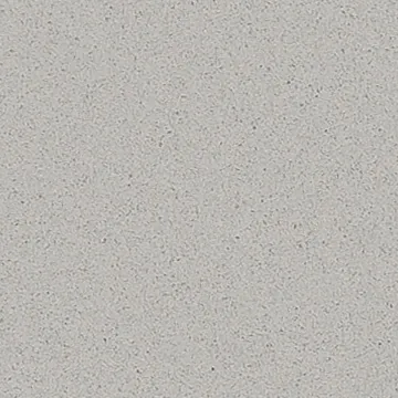 Compac Ceniza quartz swatch: light ash-gray surface with a fine, even speckle