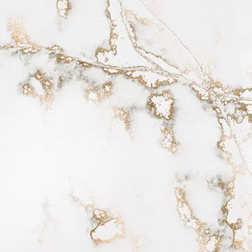 Compac Ice Gold quartz swatch: soft white background with honey and bronze veining in irregular patches