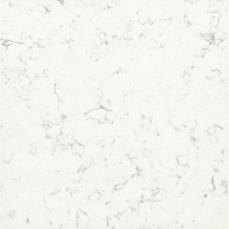 Corian Quartz Coarse Carrara quartz swatch: white marble-look surface with moderate veining