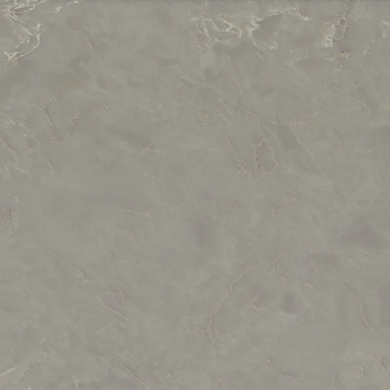 Corian Quartz Geo Grigio quartz swatch: gray marble-look surface with subtle veining