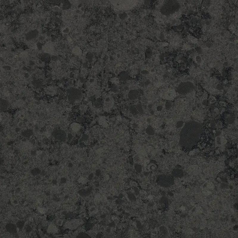 Corian Quartz Grigione quartz swatch: gray granite-look surface with subtle veining