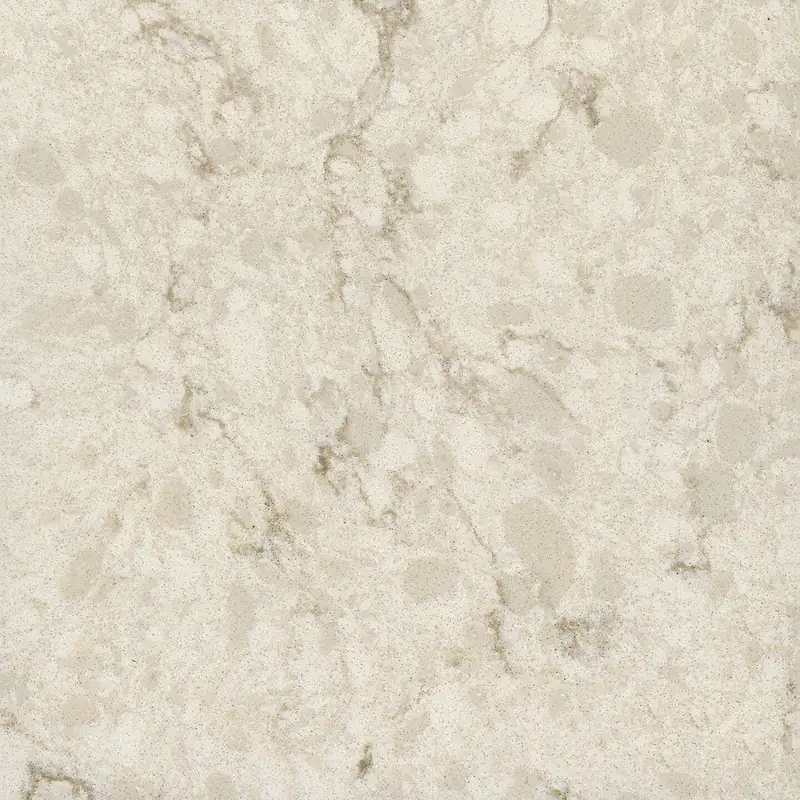 Corian Quartz Venetia Cream quartz swatch: cream marble-look surface with moderate veining
