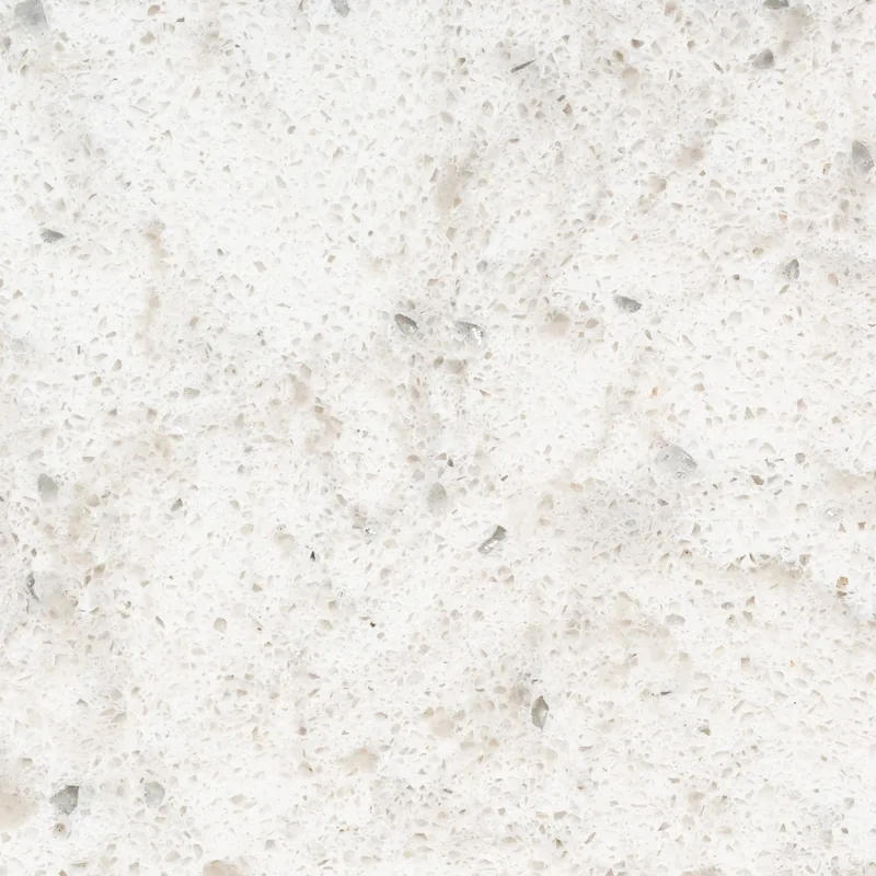 HanStone Quartz Oceana swatch: cream background with taupe and pearl dappling