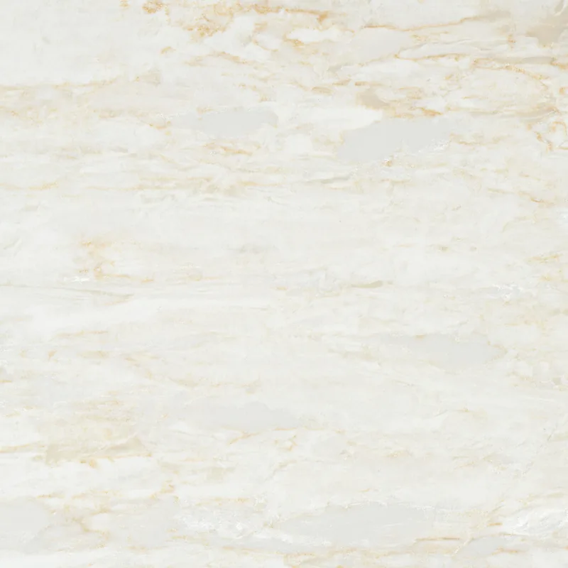 HanStone Quartz Tahitian Cream swatch: warm cream background with diagonal crackle veins