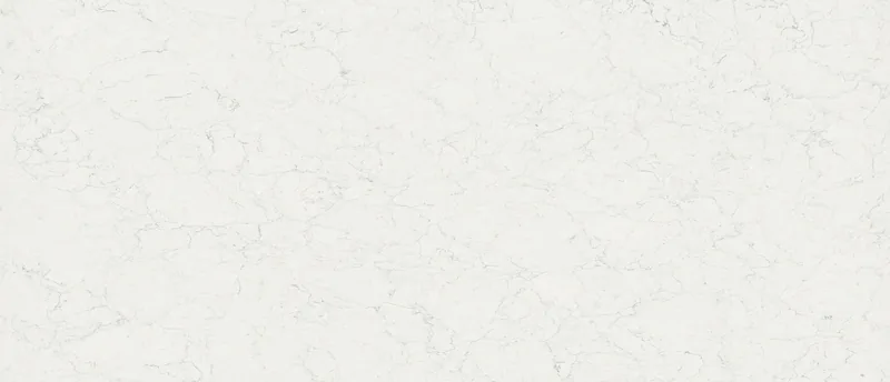 MSI Q Quartz Calacatta Aidana quartz slab: bright white base with silver and light gray cracked veining