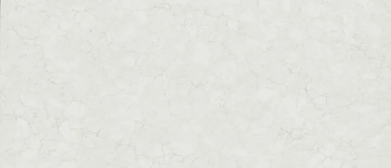 MSI Q Quartz Calacatta Fioressa quartz slab: layered white and gray base with wispy dark gray and gold veins