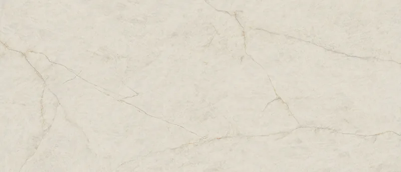 MSI Q Quartz SoliTaj quartz slab: soft ivory background with thin flowing rust and gold veins