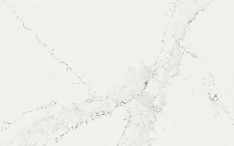 Silestone Bronze Rivers countertop swatch: warm white background with gray and gold veining
