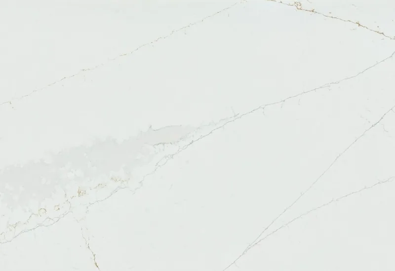 Silestone Ethereal Glow countertop swatch: white background with gold and gray veins