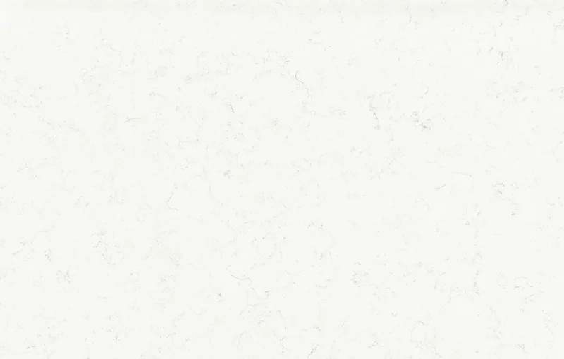 Silestone Miami Vena countertop swatch: pure white background with fine light veins