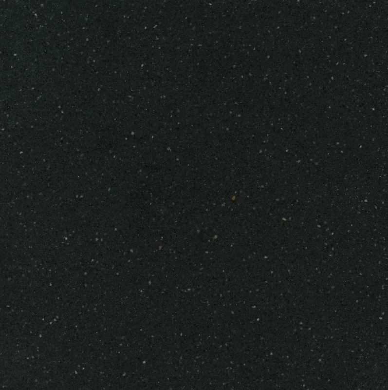 Silestone Night Tebas18 countertop swatch: solid black surface