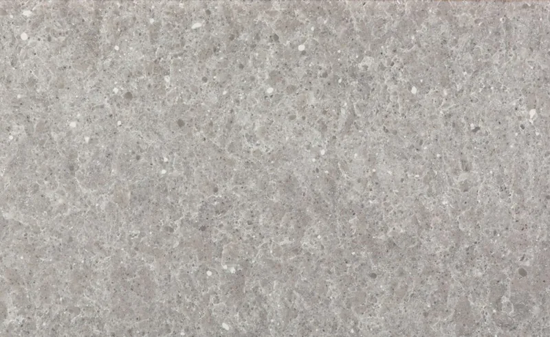 Silestone Ocean Jasper F countertop swatch: warm gray mottled granite-look background