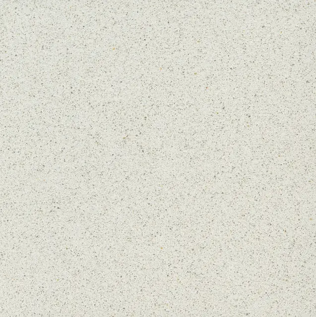 Silestone White North countertop swatch: white background with fine gray speckle