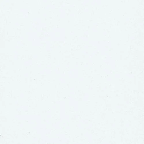 Viatera Cotton White quartz swatch: plain white surface with fine uniform grain