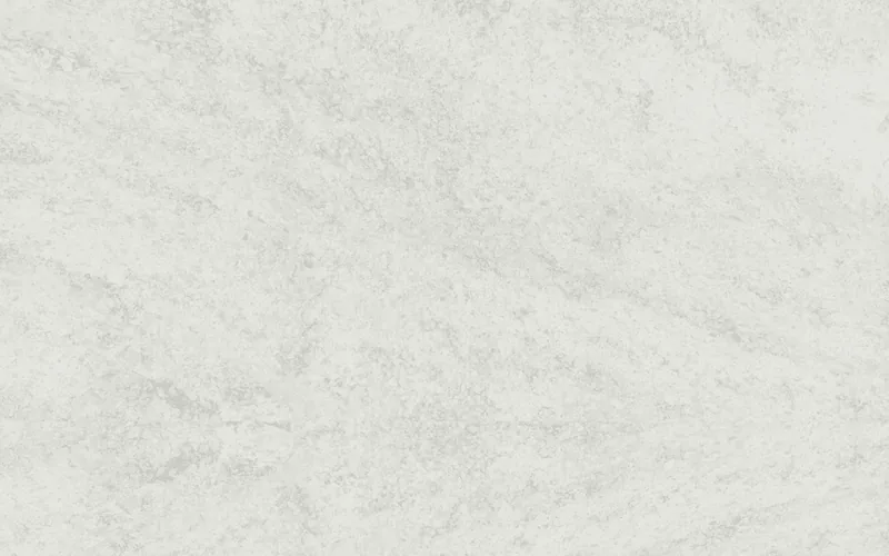Wilsonart Icelandic Mist quartz swatch: white quartzite-look surface with subtle veining