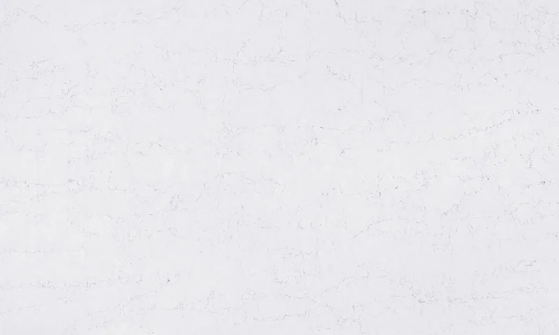 Wilsonart North Cascades quartz swatch: white marble-look surface with moderate veining