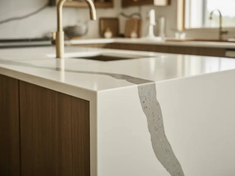 Brittanicca waterfall edge countertop