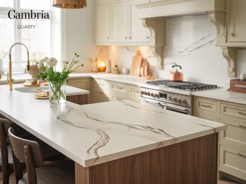 Cambria Winterbourne quartz countertop